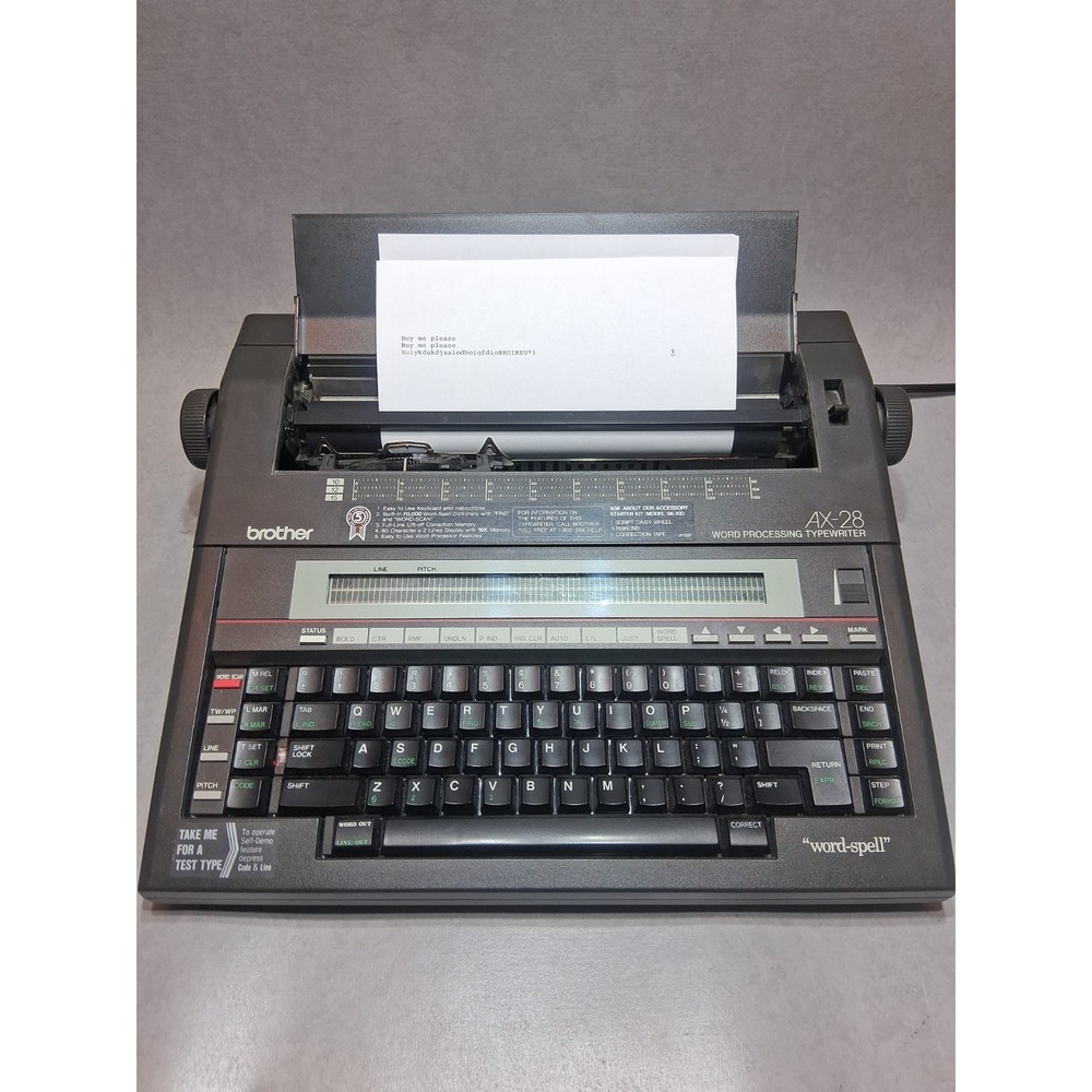Vintage Brother AX-28 Daisy Wheel Typewriter
